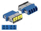 DeLOCK 86903 fiber adapter LC/LC 1 stk Blå