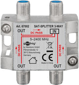 Goobay 67002 kabelsplitter eller -samler Kabel kombination Sølv