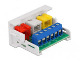 DeLOCK 81339 kabelsamler 3 x RCA Hvid