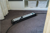 Brennenstuhl 1951580101 Regleta, 230 V, Negro y Gris Claro, 49 cm stikdåse 5 m 8 AC stikkontakt(er) Indendørs Sort, Lysegrøn