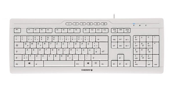 CHERRY STREAM 3.0 tastatur Kontor USB Schweizisk Grå