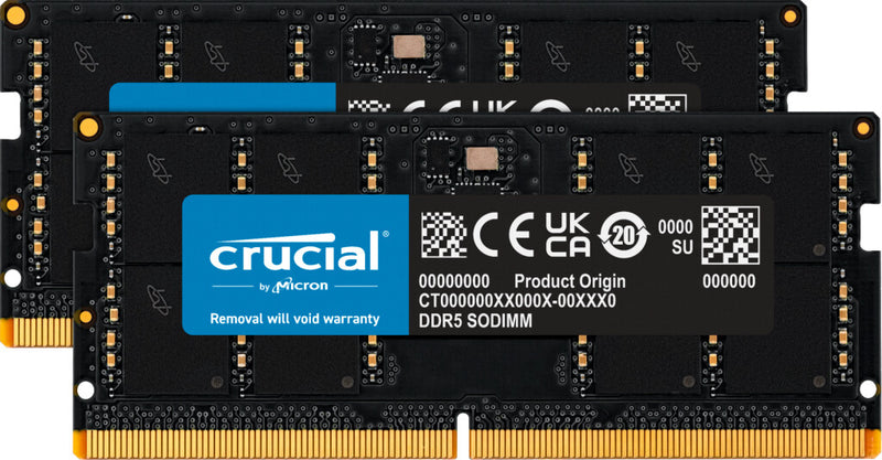 Crucial CT2K32G56C46S5 hukommelsesmodul 64 GB 2 x 32 GB DDR5 262-pin SO-DIMM