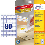 Avery L4732REV-25 print etiket Hvid