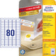 Avery L4732REV-25 print etiket Hvid