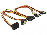 DeLOCK 60148 SATA-kabel 0,3 m SATA 15-stik 4 x SATA 15-pin Beige, Orange, Rød, Gul