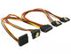 DeLOCK 60148 SATA-kabel 0,3 m SATA 15-stik 4 x SATA 15-pin Beige, Orange, Rød, Gul