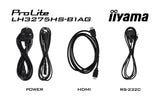 iiyama LH3275HS-B1AG skilte display Digital fladpaneldisplay 80 cm (31.5") LCD Wi-Fi 500 cd/m² Fuld HD Sort Indbygget processer Android 11 24/7