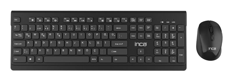 Inca IWS-519 tastatur Mus inkluderet Kontor RF trådløst Sort