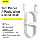 Baseus TZCAMZJ-02 USB-kabel 1,5 m USB A Micro-USB B 0,48 Gbit/sek. Hvid