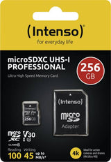 Intenso 3433492 hukommelseskort 256 GB MicroSDXC UHS-I Klasse 10