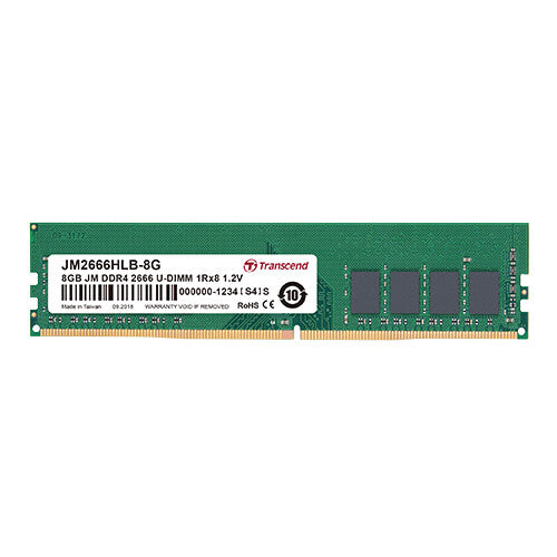 Transcend JetRam JM2666HLB-8G hukommelsesmodul 8 GB 1 x 8 GB DDR4 288-pin DIMM