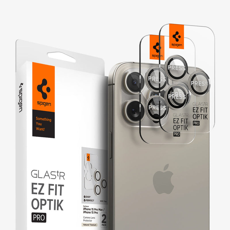Spigen Optik Pro EZ Fit Beskyttelse af kameralinsen Apple 2 stk