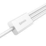Baseus Superior USB-kabel USB 2.0 1,5 m USB A USB C/Micro USB A/Lightning 0,48 Gbit/sek. Hvid