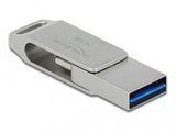 DeLOCK 54075 USB-nøgle 64 GB USB Type-A / USB Type-C 3.2 Gen 1 (3.1 Gen 1) Sølv
