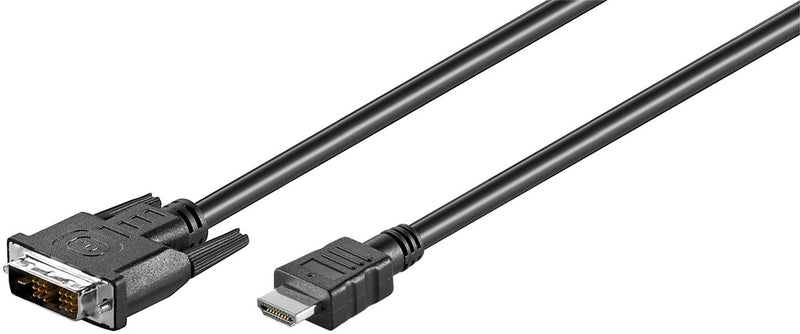 Goobay 50580 videokabel adapter 2 m HDMI DVI-D Sort