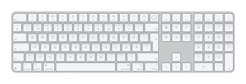 Apple Magic tastatur Universel USB + Bluetooth QWERTY Svensk Hvid