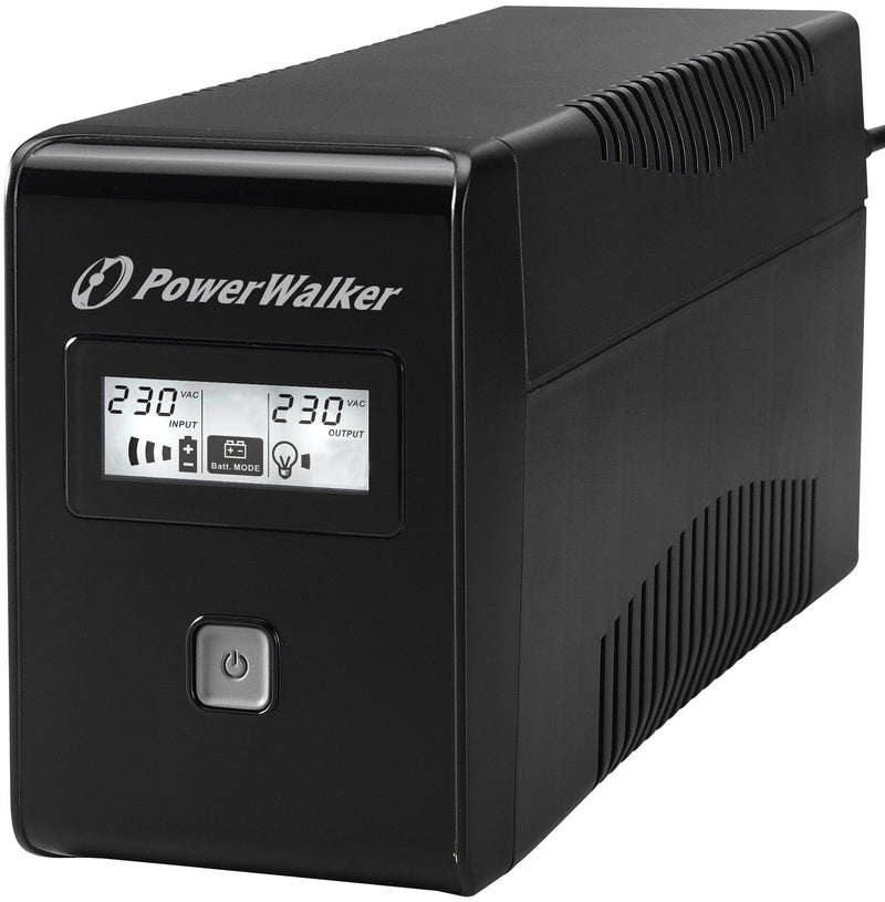 PowerWalker VI 850 LCD UPS-enhed Interaktivt indgangsstik 0,85 kVA 480 W