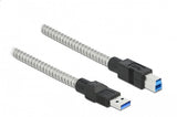 DeLOCK 86777 USB-kabel USB 3.2 Gen 1 (3.1 Gen 1) 0,5 m USB A USB B 5 Gbit/sek. Sølv