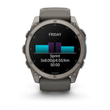 Garmin fēnix 9 3,56 cm (1.4") AMOLED 51 mm Digital 454 x 454 pixel Berøringsskærm Titanium Wi-Fi GPS (satellit)
