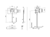 Multibrackets 2425 skærmbeslag til skiltning 160 cm (63") Sort
