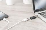 Digitus AK-300506-000-S kabel kønsskifter USB C USB A Sort