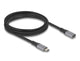 DeLOCK 81202 USB-kabel USB4 Gen 2x2 2 m USB C 40 Gbit/sek. 240 W Sort, Grå
