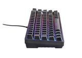 Deltaco Gaming DK240, Mini RGB Membran 60 % tastatur, halvgennemsigtigt etui, sort
