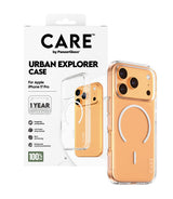 PanzerGlass CARE™ by ® Urban Explorer Case Transparent m. Hvid MagSafe iPhone 17 Pro