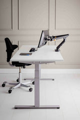 BakkerElkhuizen BE Flexible Dual 88,9 cm (35") Skrivebord Grå