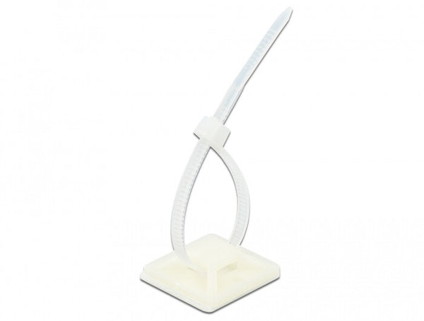 DeLOCK 18678 kabelbinderbeslag Hvid Nylon 10 stk