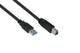 Kabelmeister UK30P-AB-005S USB-kabel USB 3.2 Gen 1 (3.1 Gen 1) 0,5 m USB A USB B 5 Gbit/sek. Sort