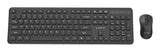 Gembird KBS-WPS-01 tastatur Mus inkluderet Kontor RF trådløst QWERTY US International Sort