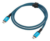 Lanberg CA-CMCM-45CU-0015-BK USB-kabel USB 3.2 Gen 2 (3.1 Gen 2) 1,5 m USB C 40 Gbit/sek. 240 W Sort, Blå
