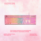 Deltaco Gaming PK75 RGB-tastatur, 105 taster, tysk layout, membrankontakt, USB
