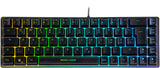 Deltaco Gaming DK240, Mini RGB Membran 60 % tastatur, halvgennemsigtigt etui, sort