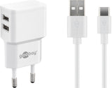 Goobay 44987 oplader til mobil enhed Universel Hvid Vekselstrøm Indendørs