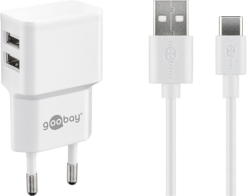 Goobay 44987 oplader til mobil enhed Universel Hvid Vekselstrøm Indendørs
