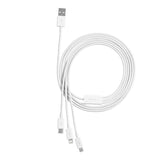 Baseus Superior USB-kabel USB 2.0 1,5 m USB A USB C/Micro USB A/Lightning 0,48 Gbit/sek. Hvid