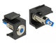 DeLOCK 86461 kabelsamler Keystone LED Sort, Blå, Rustfrit stål