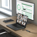 Satechi ST-P4SM interface hub USB Type-C 10000 Mbit/s Grå