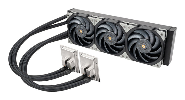 Silverstone SST-XE360PDD Computerkølesystem Processor Væskekølingssæt 12 cm Aluminium, Sort, Grå