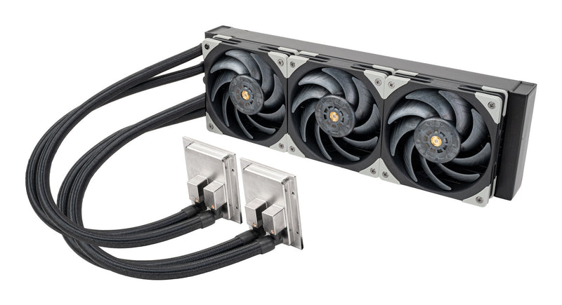 Silverstone SST-XE360PDD Computerkølesystem Processor Væskekølingssæt 12 cm Aluminium, Sort, Grå