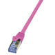 LogiLink 0.25m Cat.6A 10G S/FTP netværkskabel Lyserød 0,25 m Cat6a S/FTP (S-STP)