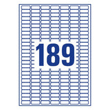 Avery L7658-25 print etiket Hvid Selvklæbende printeretiket