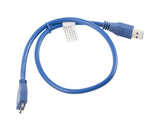 Lanberg CA-US3M-10CC-0005-B USB-kabel 0,5 m Micro-USB A USB A Blå