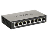 D-Link DGS-1100-08V2 Administreret L2 Gigabit Ethernet (10/100/1000) Sort