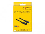 DeLOCK 86979 USB-kabel USB4 Gen 3x2 0,8 m USB C 40 Gbit/sek. 100 W Sort