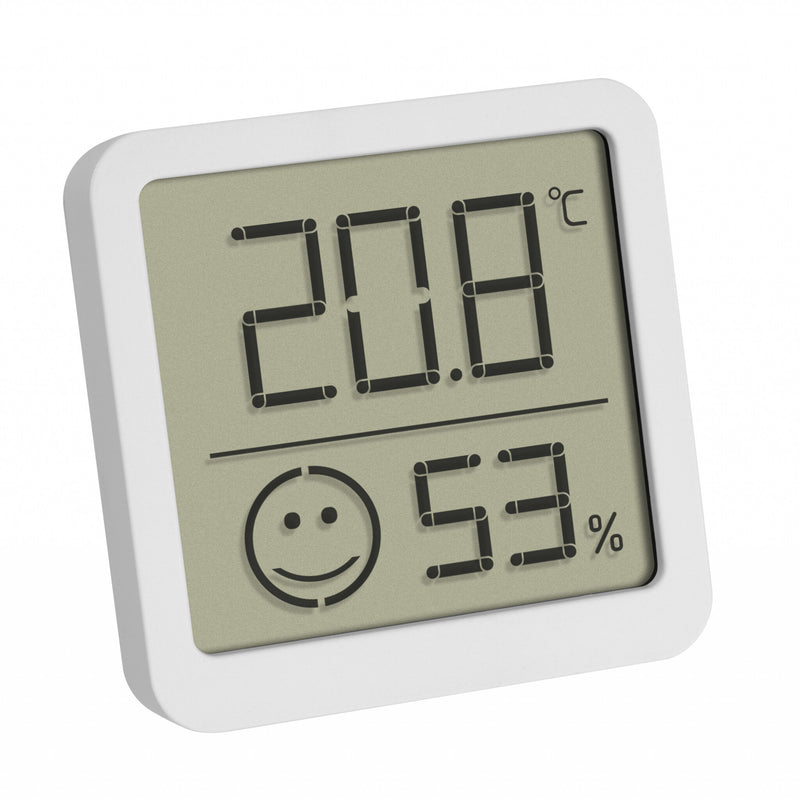TFA-Dostmann 30.5053.02 termometer til miljøet Elektronisk miljøtermometer Indendørs/udendørs Sølv, Hvid