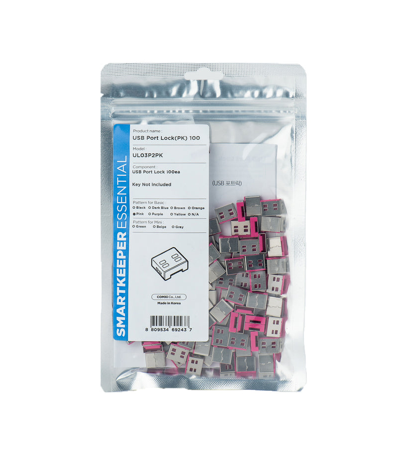 Smartkeeper UL03P2PK portblokering USB Type-A Lyserød 1 stk