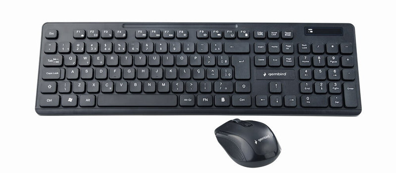 Gembird KBS-WCH-03-DE tastatur Mus inkluderet Universel RF trådløst QWERTZ Tysk Sort